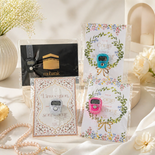Tasbih électronique avec strass + Carte Offerte – Compteur de dhikr digital - Tally counter